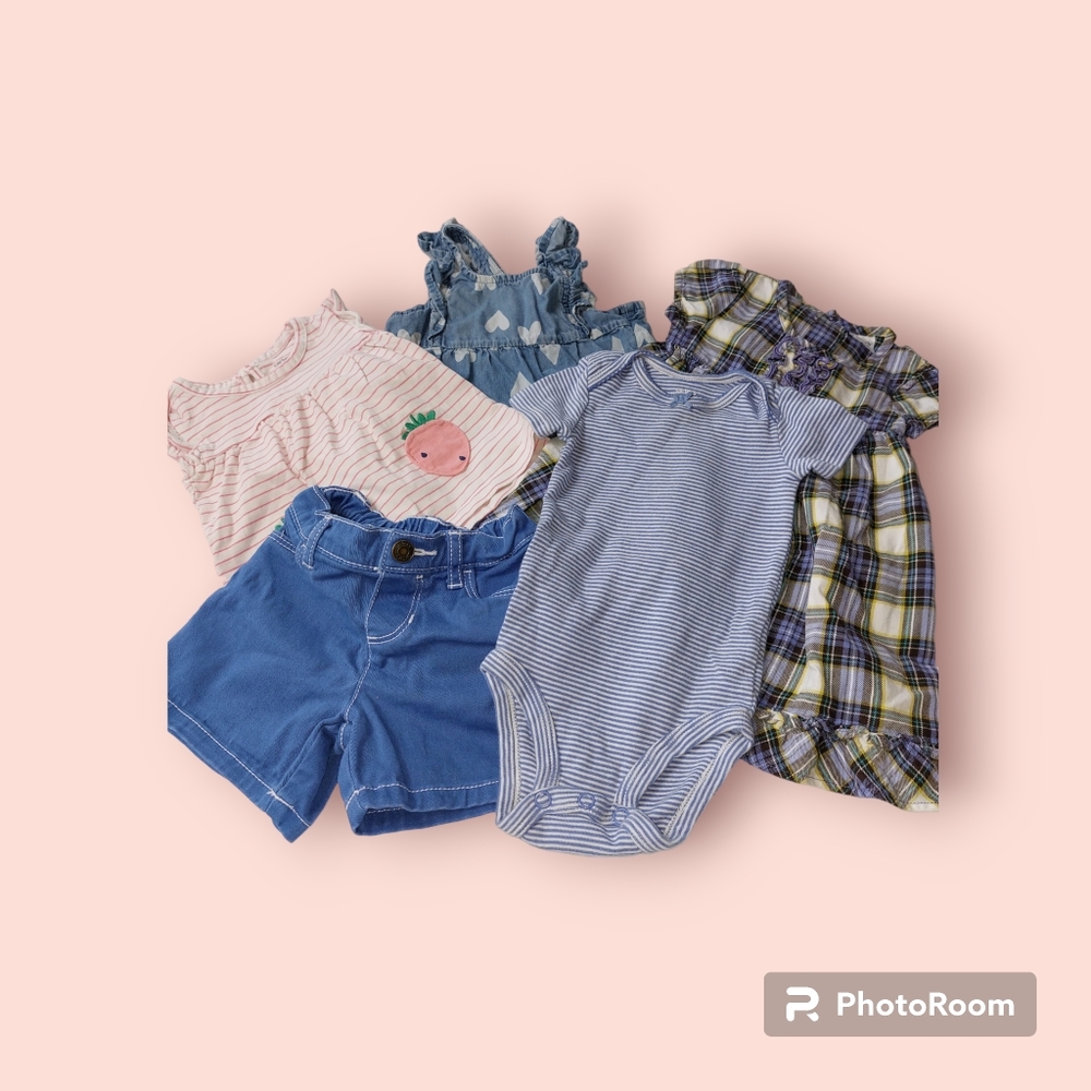 5 pc. Carter's Baby Girl's 6M Summer Lot